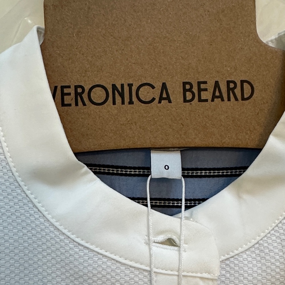 NWT Veronica Beard Blue and White Striped Dress Shirt - Picture 6 of 6